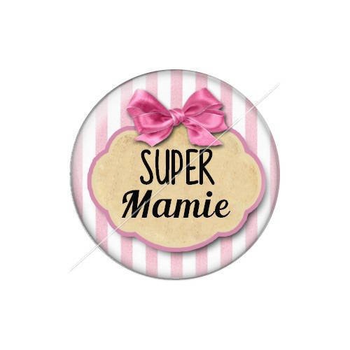 Cabochon résine a coller 25 mm mamie j22 