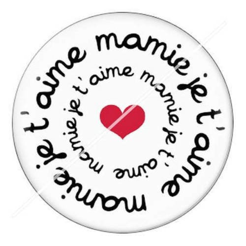 Cabochon résine a coller 25 mm pour mamie c15 