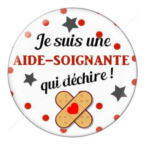 Cabochon résine a coller 25 mm aide-soignante 21 