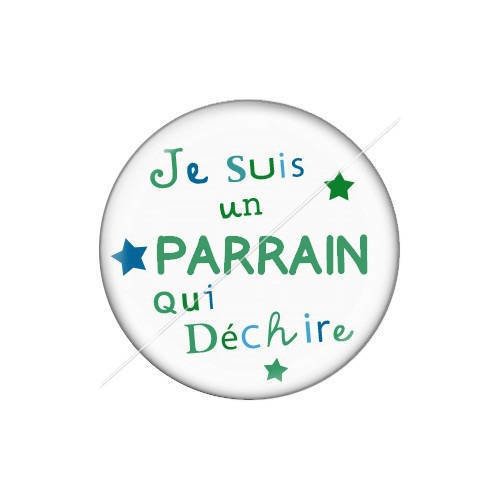 Cabochon résine a coller 25 mm parrain j4 