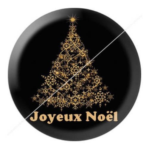 Cabochon résine a coller 25 mm joyeux noël hiver e10 