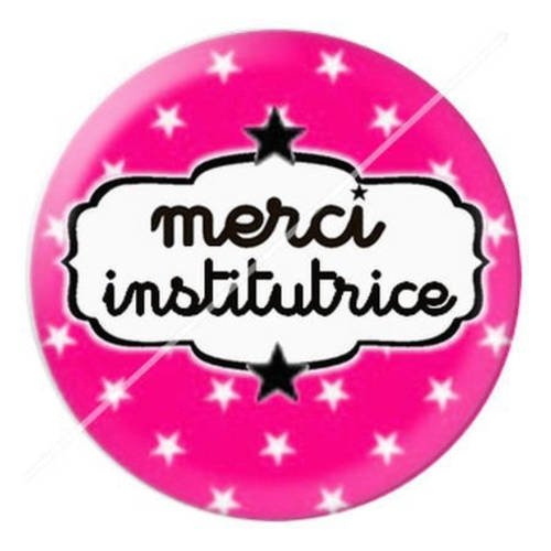 Cabochon résine a coller 25 mm institutrice 6 