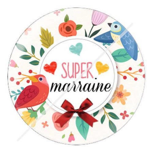 Cabochon résine a coller 25 mm pour marraine s12 