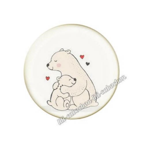 Cabochon résine a coller 25 mm noël bba64