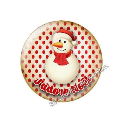 Cabochon résine a coller 25 mm noël bba78