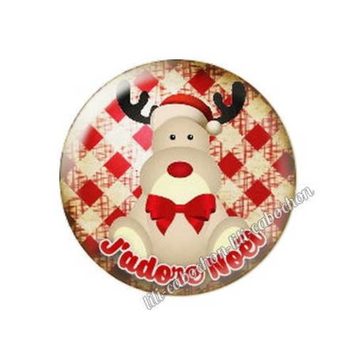 Cabochon résine a coller 25 mm noël bba80