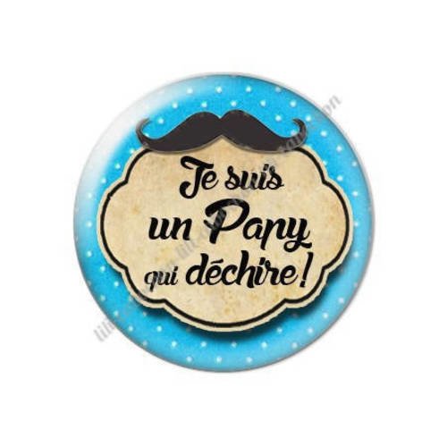 Cabochon résine a coller 25 mm papy o23 