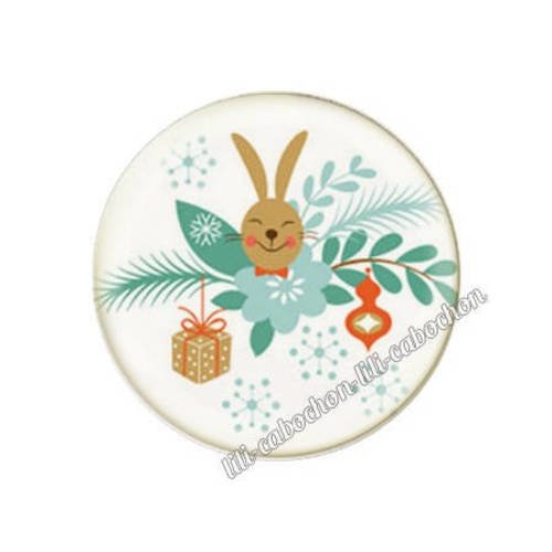 Cabochon résine a coller 25 mm noël bba98