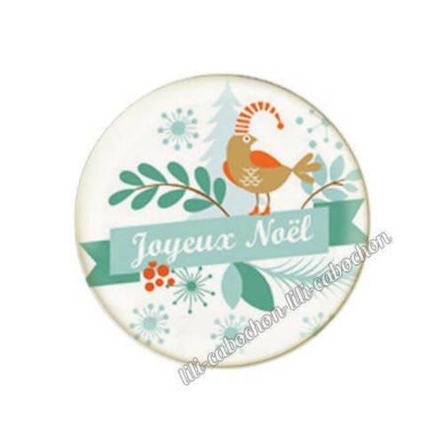 Cabochon résine a coller 25 mm noël bba101