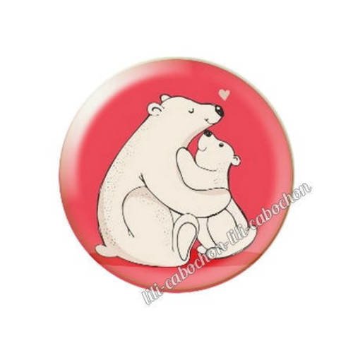 Cabochon résine a coller 25 mm noël bba69