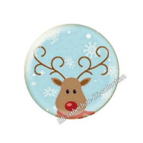 Cabochon résine a coller 25 mm noël bba100