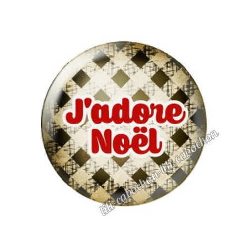 Cabochon résine a coller 25 mm noël bba86