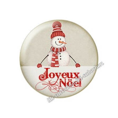 Cabochon résine a coller 25 mm noël bba48