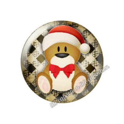 Cabochon résine a coller 25 mm noël bba85