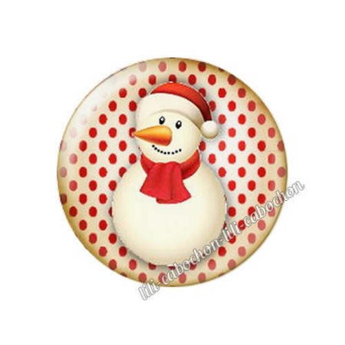 Cabochon résine a coller 25 mm noël bba87