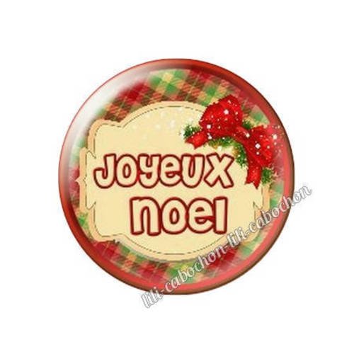 Cabochon résine a coller 25 mm noël bba129