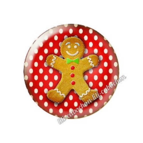 Cabochon résine a coller 25 mm noël bba88