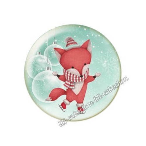 Cabochon résine a coller 25 mm noël bba54