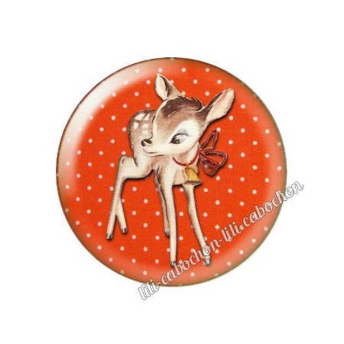 Cabochon résine a coller 25 mm noël bba21