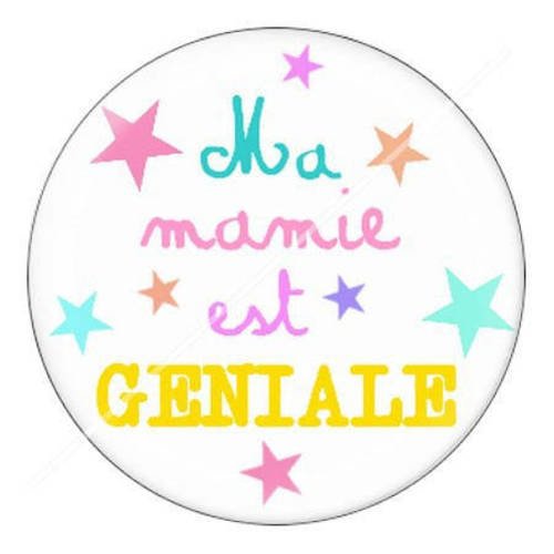 Cabochon résine a coller 25 mm pour mamie c10 