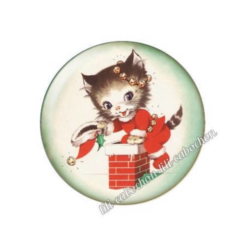 Cabochon résine a coller 25 mm noël bba24