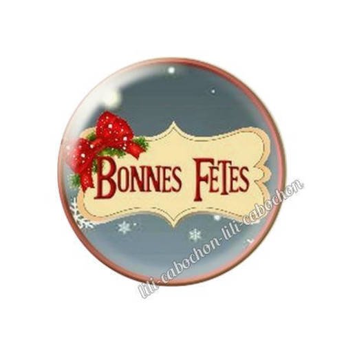 Cabochon résine a coller 25 mm noël bba108