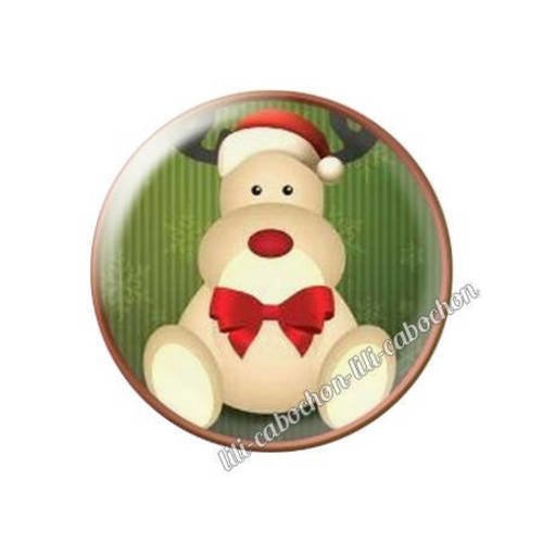 Cabochon résine a coller 25 mm noël bba112