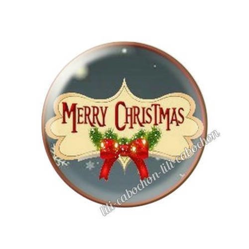 Cabochon résine a coller 25 mm noël bba111