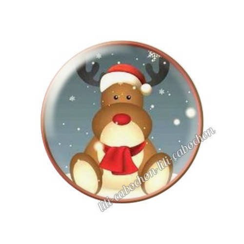 Cabochon résine a coller 25 mm noël bba113