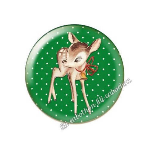 Cabochon résine a coller 25 mm noël bba28