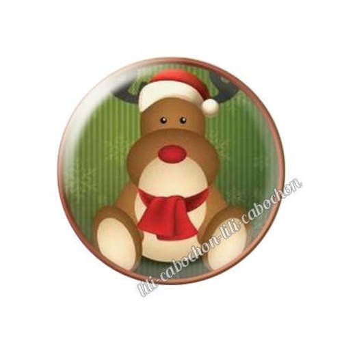 Cabochon résine a coller 25 mm noël bba115