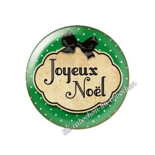 Cabochon résine a coller 25 mm noël bba27