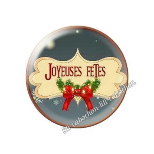 Cabochon résine a coller 25 mm noël bba117