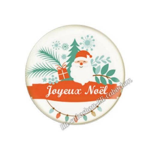 Cabochon résine a coller 25 mm noël bba97