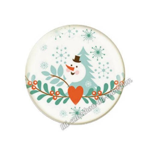 Cabochon résine a coller 25 mm noël bba96