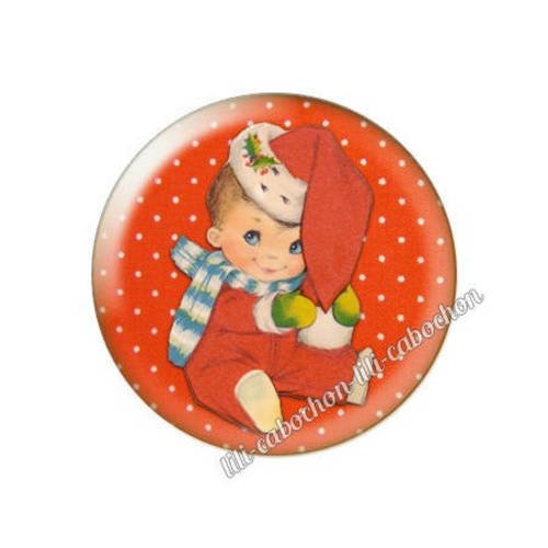 Cabochon résine a coller 25 mm noël bba30