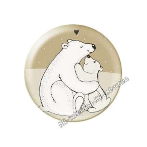 Cabochon résine a coller 25 mm noël bba60