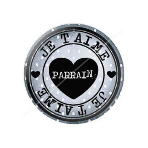 Cabochon résine a coller 25 mm parrain a1 