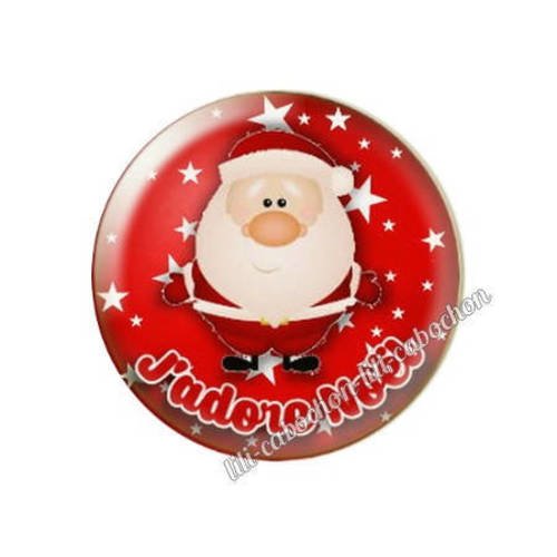 Cabochon résine a coller 25 mm noël bba76