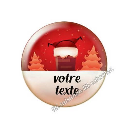 Cabochon résine a coller 25 mm noël à personnaliser ca100