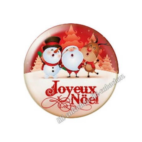 Cabochon résine a coller 25 mm noël ca2