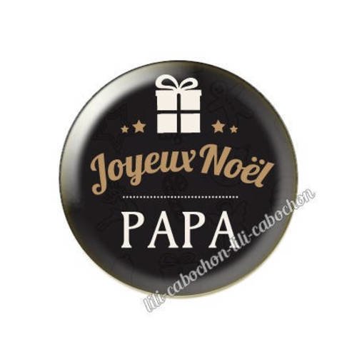 Cabochon résine a coller 25 mm noël papa 2