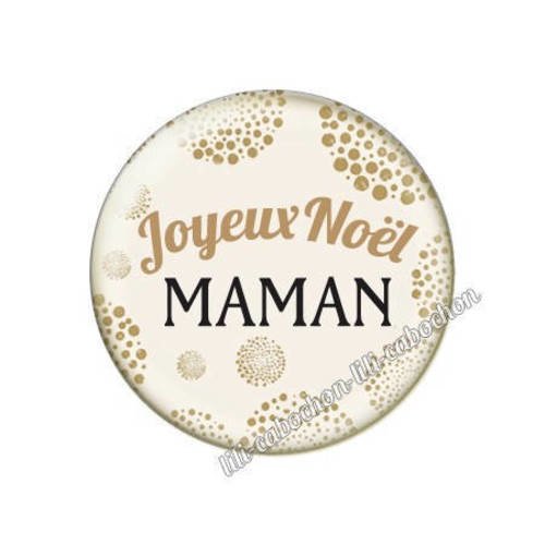 Cabochon résine a coller 25 mm noël maman 2