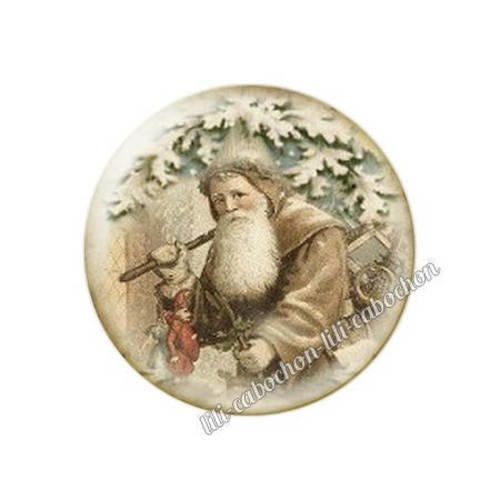 Cabochon résine a coller 25 mm noël bba34