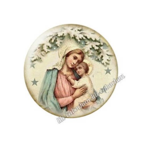 Cabochon résine a coller 25 mm noël bba33