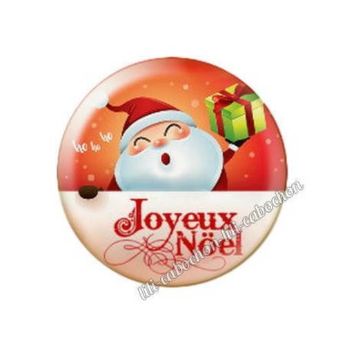 Cabochon résine a coller 25 mm noël ca87