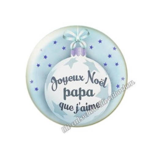 Cabochon résine a coller 25 mm noël papa 4