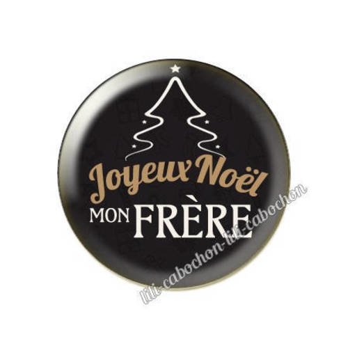 Cabochon résine a coller 25 mm noël frère 2