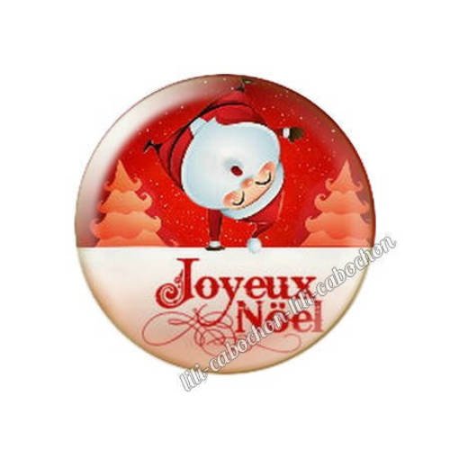 Cabochon résine a coller 25 mm noël ca88