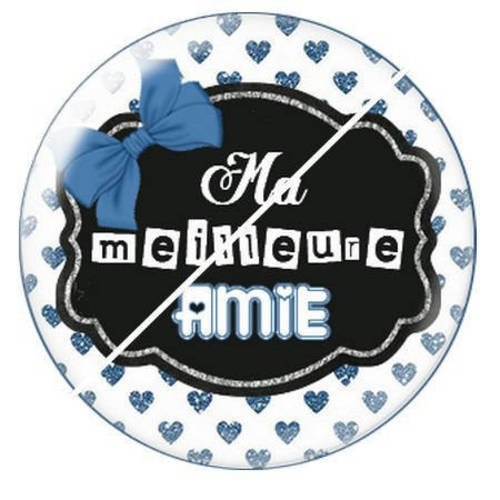 Cabochon résine a coller 25 mm ma meilleure amie 1 
